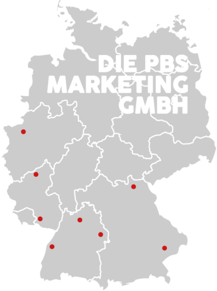 Geografische Abbildung der Verteilung von PBS Marketing Mitglieder